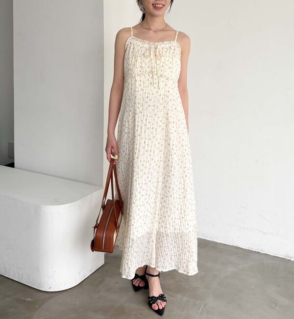 archives「花柄ビスチェ切替キャミワンピース」|ワンピース|