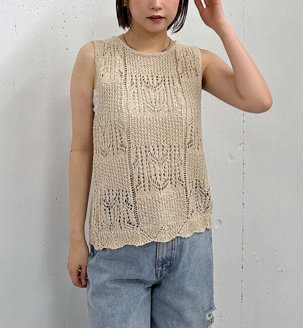 archives「２ＷＡＹ透かしスラブニットベスト」|ニット・セーター|