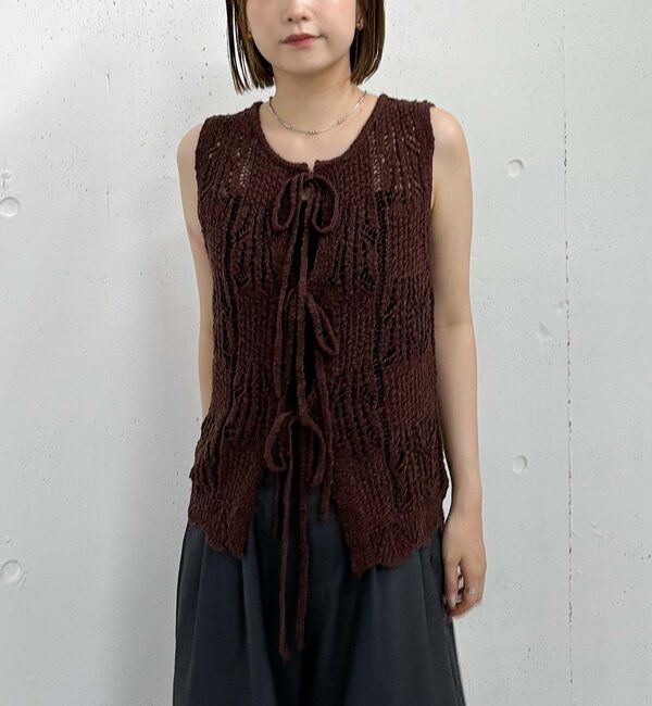 archives「２ＷＡＹ透かしスラブニットベスト」|ニット・セーター|