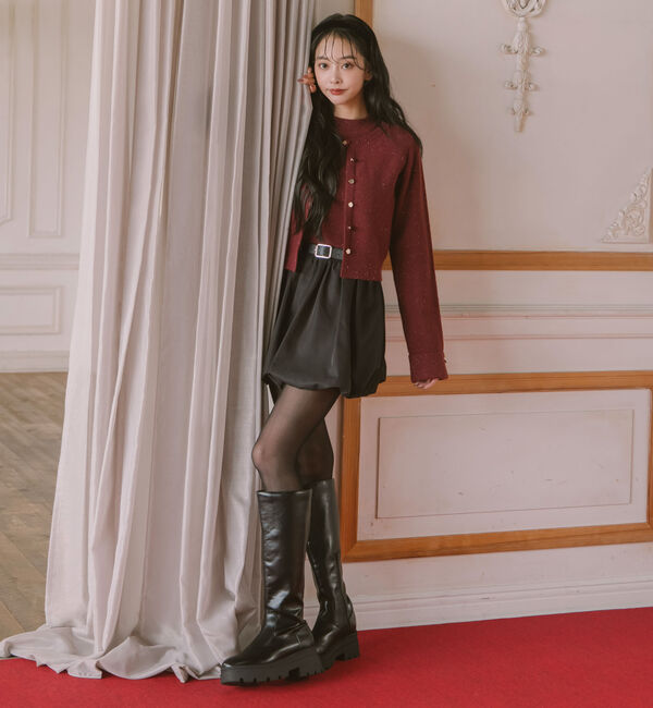 archives「ベルト付きバルーンミニスカート」|スカート|