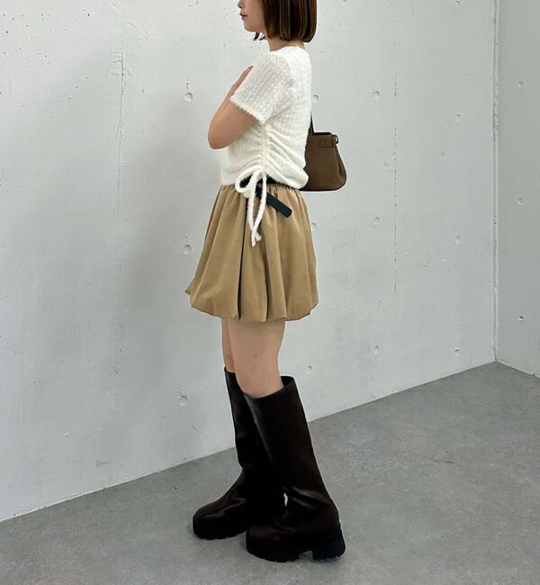archives「ベルト付きバルーンミニスカート」|スカート|