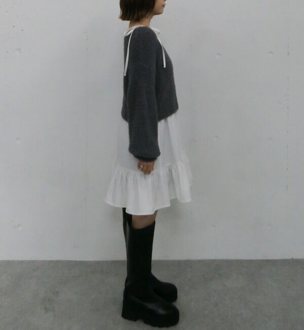 archives「メランジフェザーニット&times;ミニキャミワンピースＳＥＴ」|チュニック|