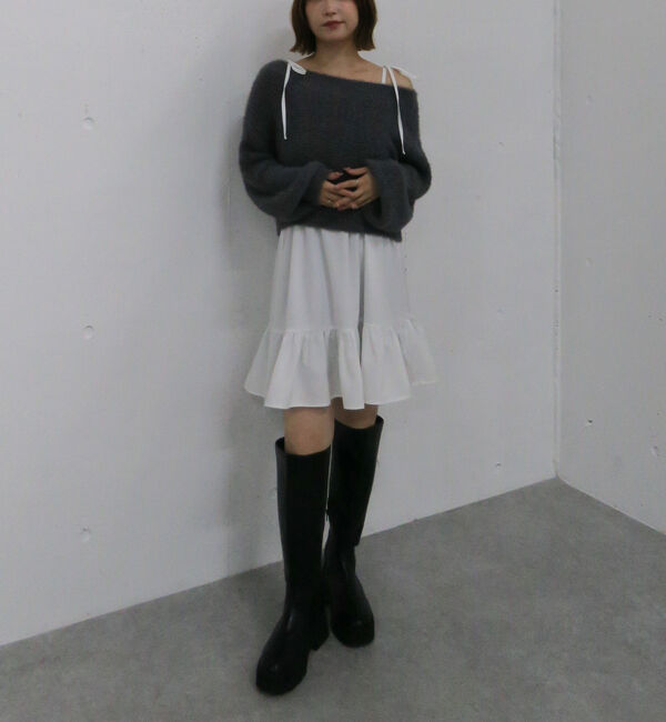 archives「メランジフェザーニット&times;ミニキャミワンピースＳＥＴ」|チュニック|