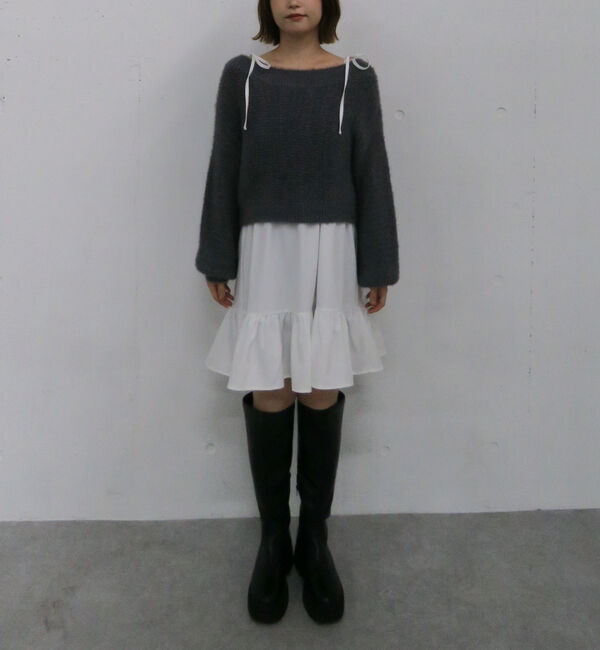 archives「メランジフェザーニット&times;ミニキャミワンピースＳＥＴ」|チュニック|