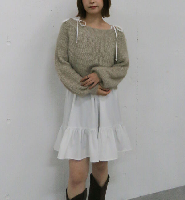 archives「メランジフェザーニット&times;ミニキャミワンピースＳＥＴ」|チュニック|