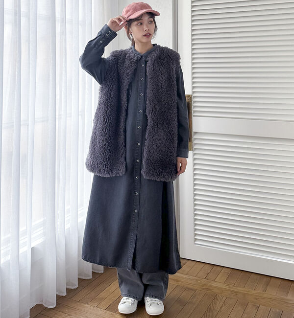 Doux archives「ソフトデニムシャツワンピース」|ワンピース|