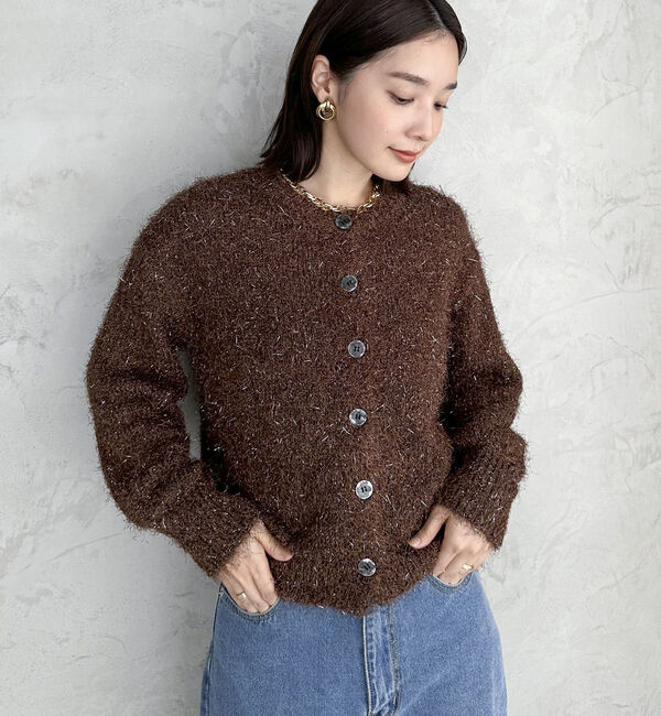 Doux archives「２ＷＡＹダンスフェザーヤーンカーディガン」|カーディガン|BROWN