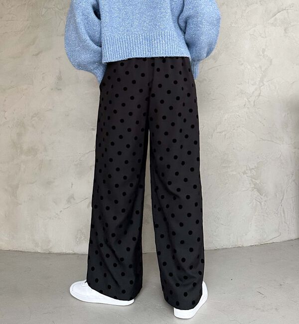 Doux archives「フロッキードットツイルワイドパンツ」|チノ|