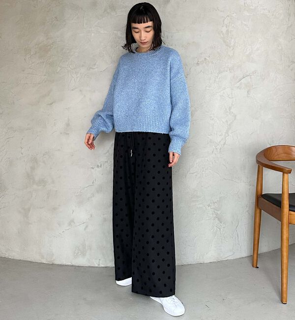 Doux archives「フロッキードットツイルワイドパンツ」|チノ|