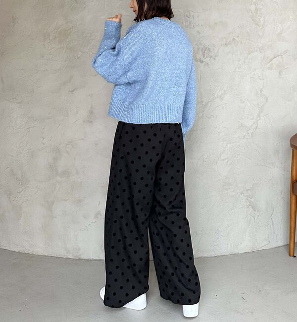 Doux archives「フロッキードットツイルワイドパンツ」|チノ|