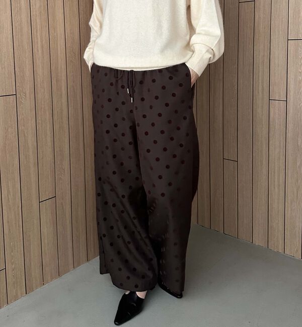 Doux archives「フロッキードットツイルワイドパンツ」|チノ|