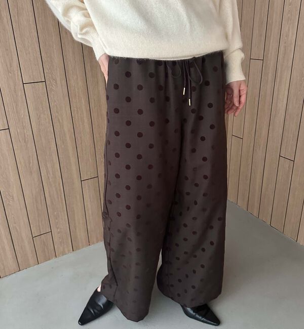 Doux archives「フロッキードットツイルワイドパンツ」|チノ|