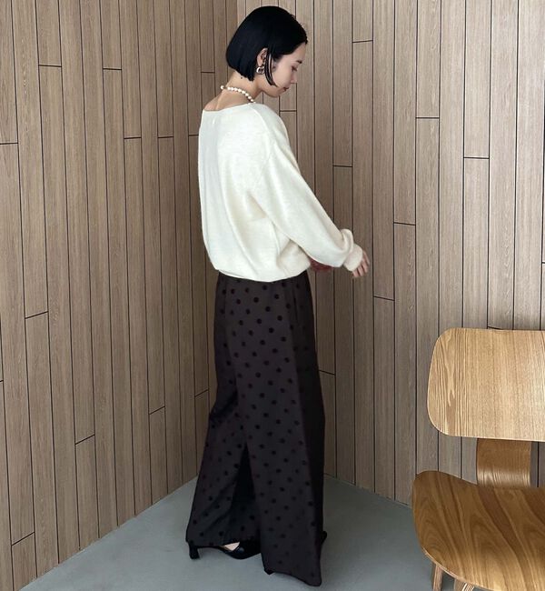 Doux archives「フロッキードットツイルワイドパンツ」|チノ|