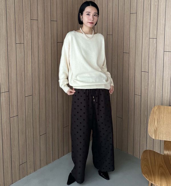 Doux archives「フロッキードットツイルワイドパンツ」|チノ|