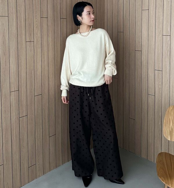 Doux archives「フロッキードットツイルワイドパンツ」|チノ|