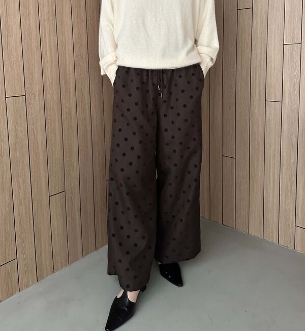 Doux archives「フロッキードットツイルワイドパンツ」|チノ|