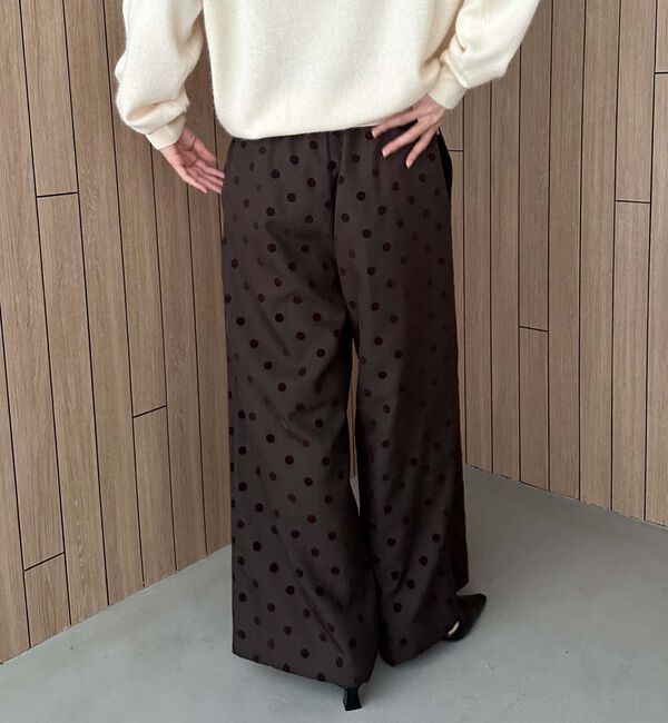 Doux archives「フロッキードットツイルワイドパンツ」|チノ|