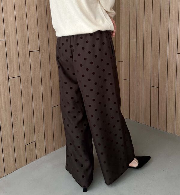 Doux archives「フロッキードットツイルワイドパンツ」|チノ|