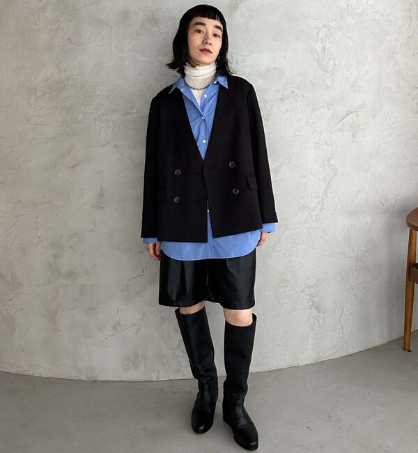 Doux archives「ノーカラーネップジャケット」|ノーカラージャケット|