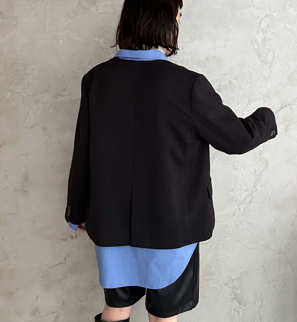 Doux archives「ノーカラーネップジャケット」|ノーカラージャケット|