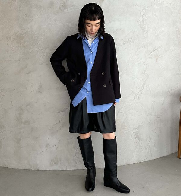 Doux archives「ノーカラーネップジャケット」|ノーカラージャケット|