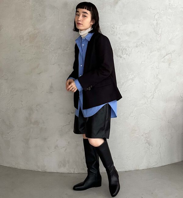 Doux archives「ノーカラーネップジャケット」|ノーカラージャケット|