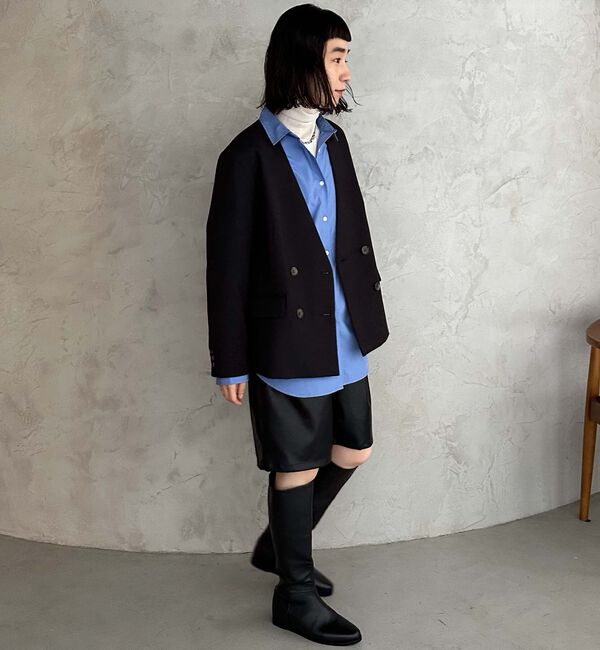 Doux archives「ノーカラーネップジャケット」|ノーカラージャケット|