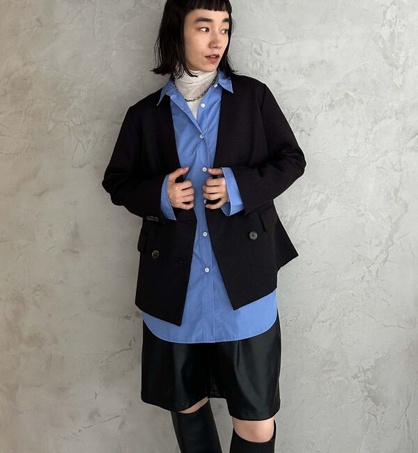 Doux archives「ノーカラーネップジャケット」|ノーカラージャケット|