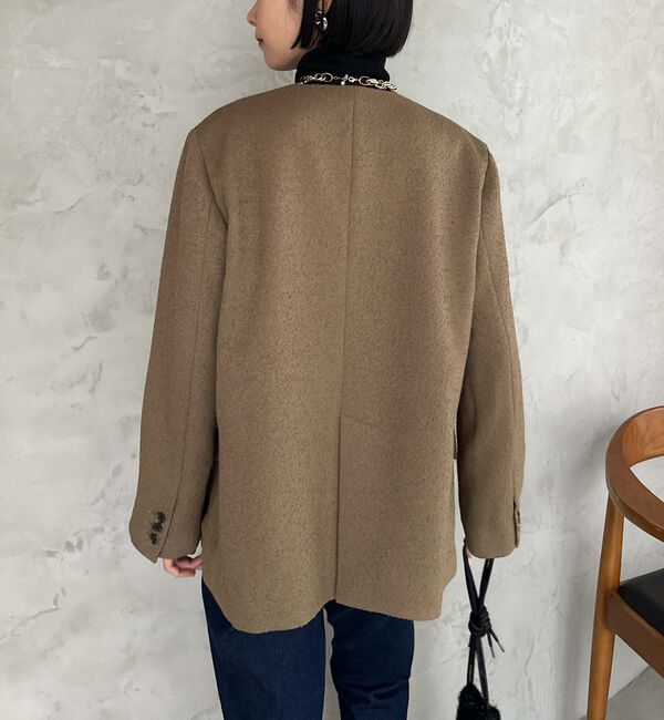 Doux archives「ノーカラーネップジャケット」|ノーカラージャケット|