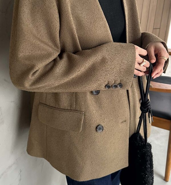 Doux archives「ノーカラーネップジャケット」|ノーカラージャケット|