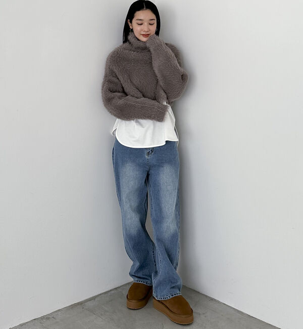 Doux archives「シャギータートルプルオーバー」|ニット・セーター|