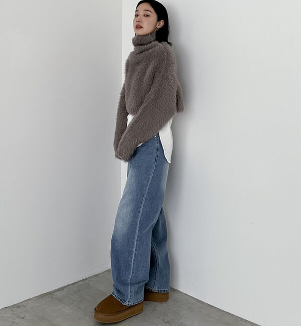 Doux archives「シャギータートルプルオーバー」|ニット・セーター|