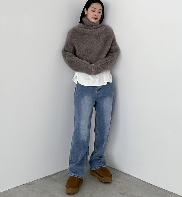 Doux archives「シャギータートルプルオーバー」|ニット・セーター|