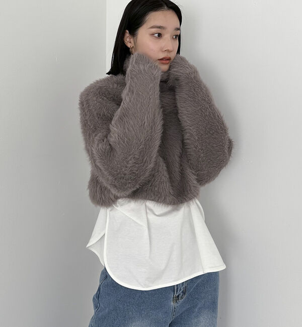 Doux archives「シャギータートルプルオーバー」|ニット・セーター|