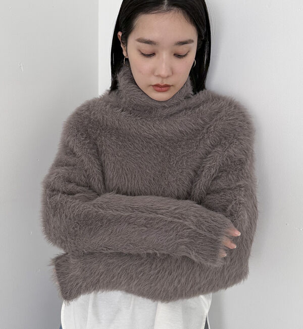 Doux archives「シャギータートルプルオーバー」|ニット・セーター|