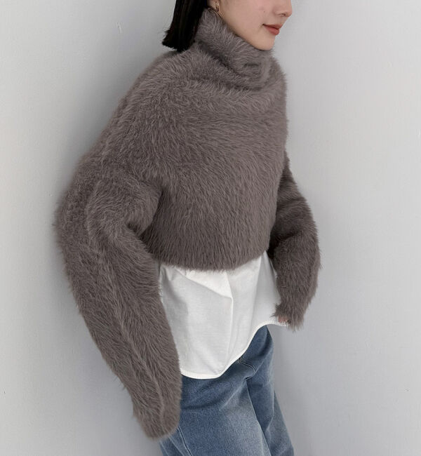 Doux archives「シャギータートルプルオーバー」|ニット・セーター|