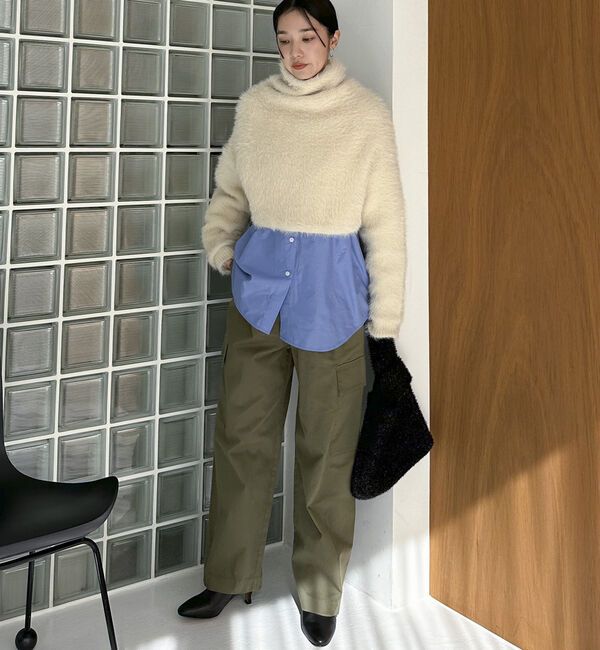 Doux archives「シャギータートルプルオーバー」|ニット・セーター|