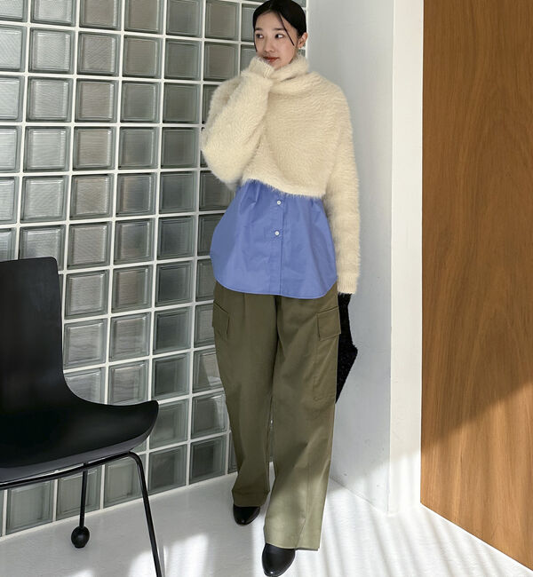 Doux archives「シャギータートルプルオーバー」|ニット・セーター|