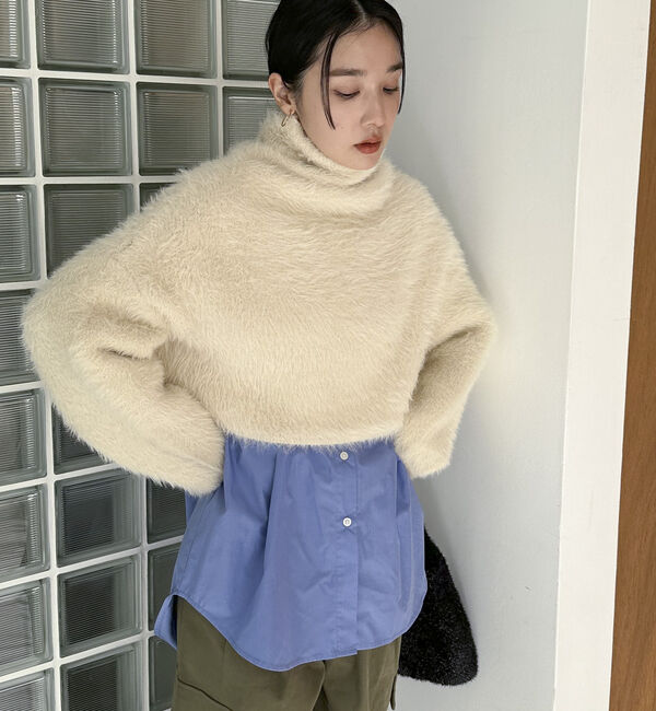 Doux archives「シャギータートルプルオーバー」|ニット・セーター|