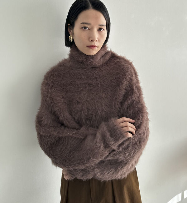 Doux archives「シャギータートルプルオーバー」|ニット・セーター|BROWN