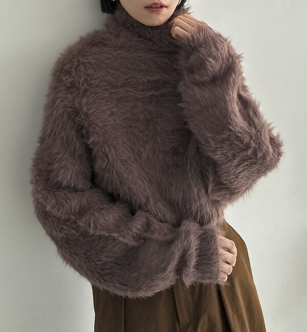 Doux archives「シャギータートルプルオーバー」|ニット・セーター|