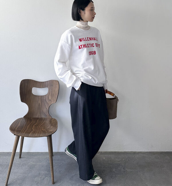 Doux archives「裏起毛発熱タックワイドパンツ」|チノ|