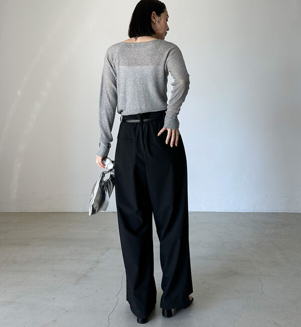 Doux archives「ラメシアーリブニット」|ニット・セーター|