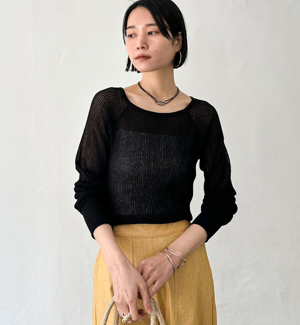 Doux archives「ラメシアーリブニット」|ニット・セーター|