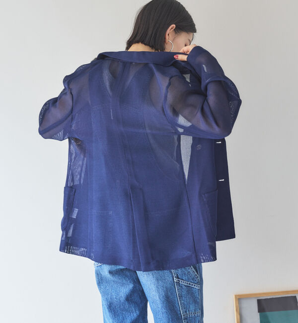 Doux archives「メッシュテーラードダブルジャケット」|テーラードジャケット|