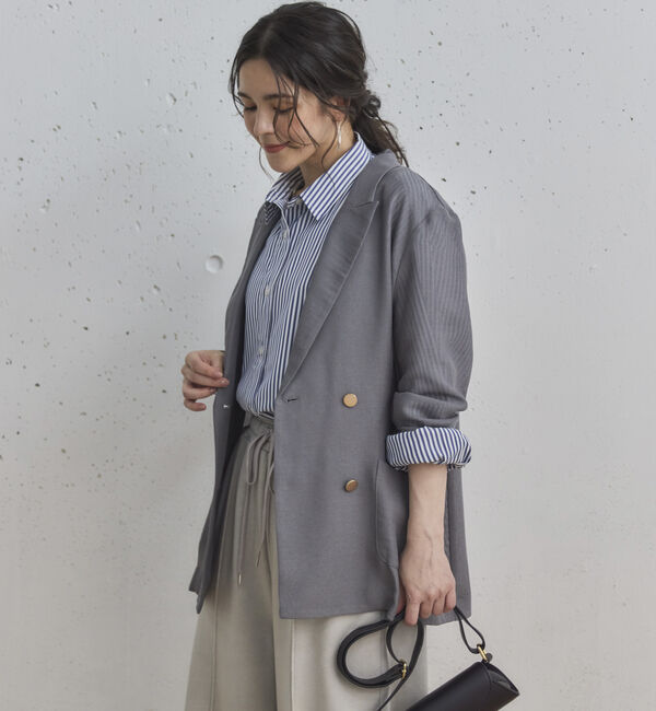 Doux archives「メッシュテーラードダブルジャケット」|テーラードジャケット|