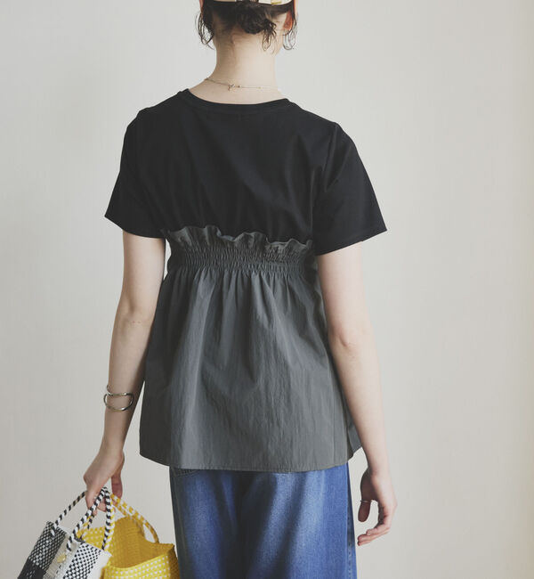 Doux archives「カットドッキングペプラムトップス」|Tシャツ・カットソー|