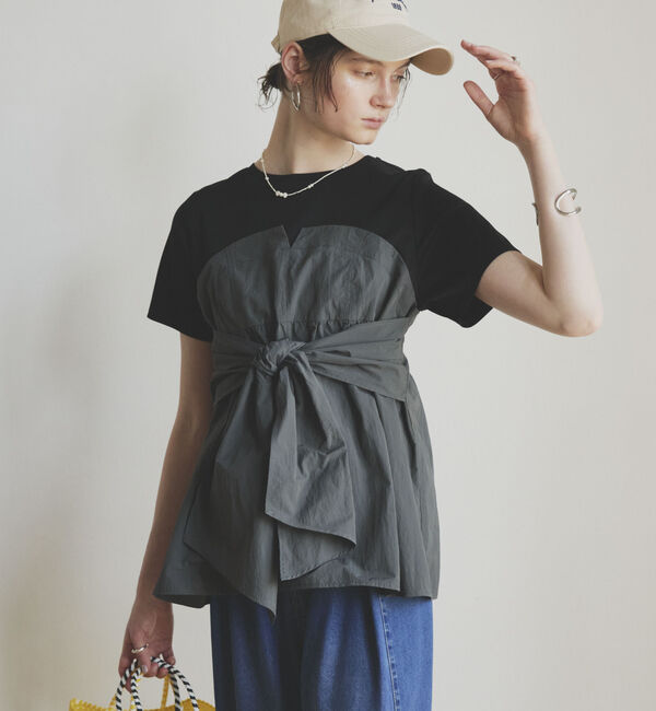 Doux archives「カットドッキングペプラムトップス」|Tシャツ・カットソー|