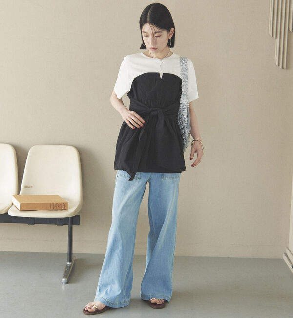 Doux archives「カットドッキングペプラムトップス」|Tシャツ・カットソー|