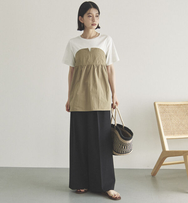 Doux archives「カットドッキングペプラムトップス」|Tシャツ・カットソー|
